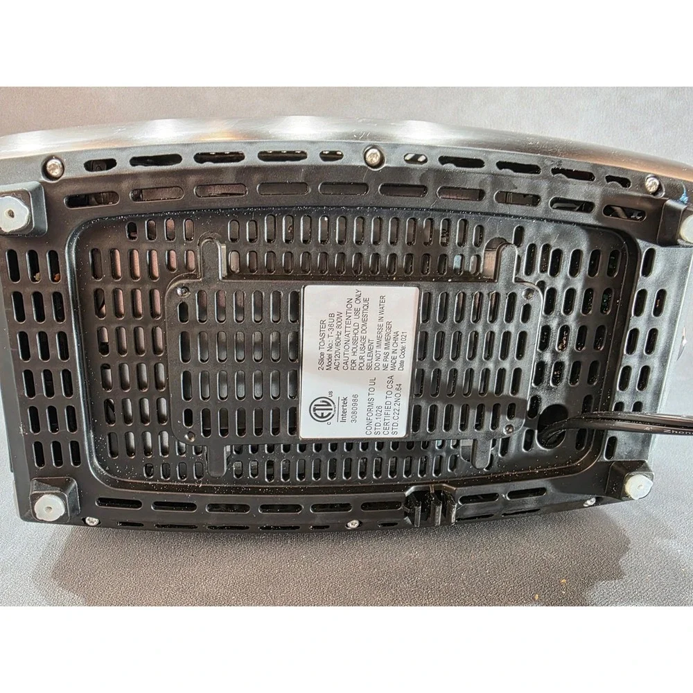 Stainless Steel 2-Slice Toaster Model T-361B Silver Bagel Defrost Reheat